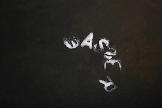 Wasser Typografie